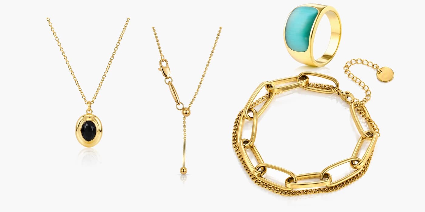 Gold Minimalist Jewelry Set