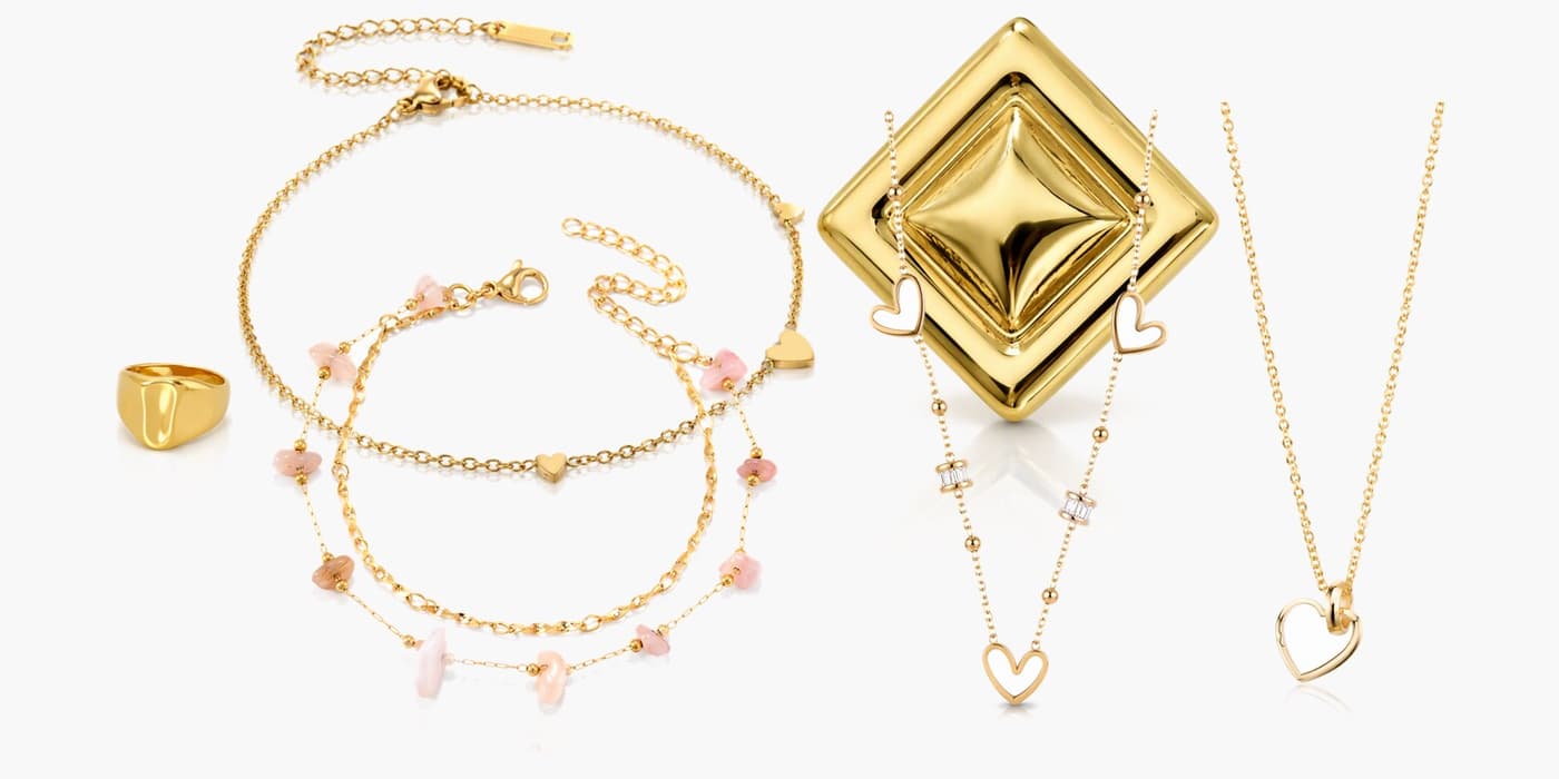 Warm Gold Layered Everyday Set