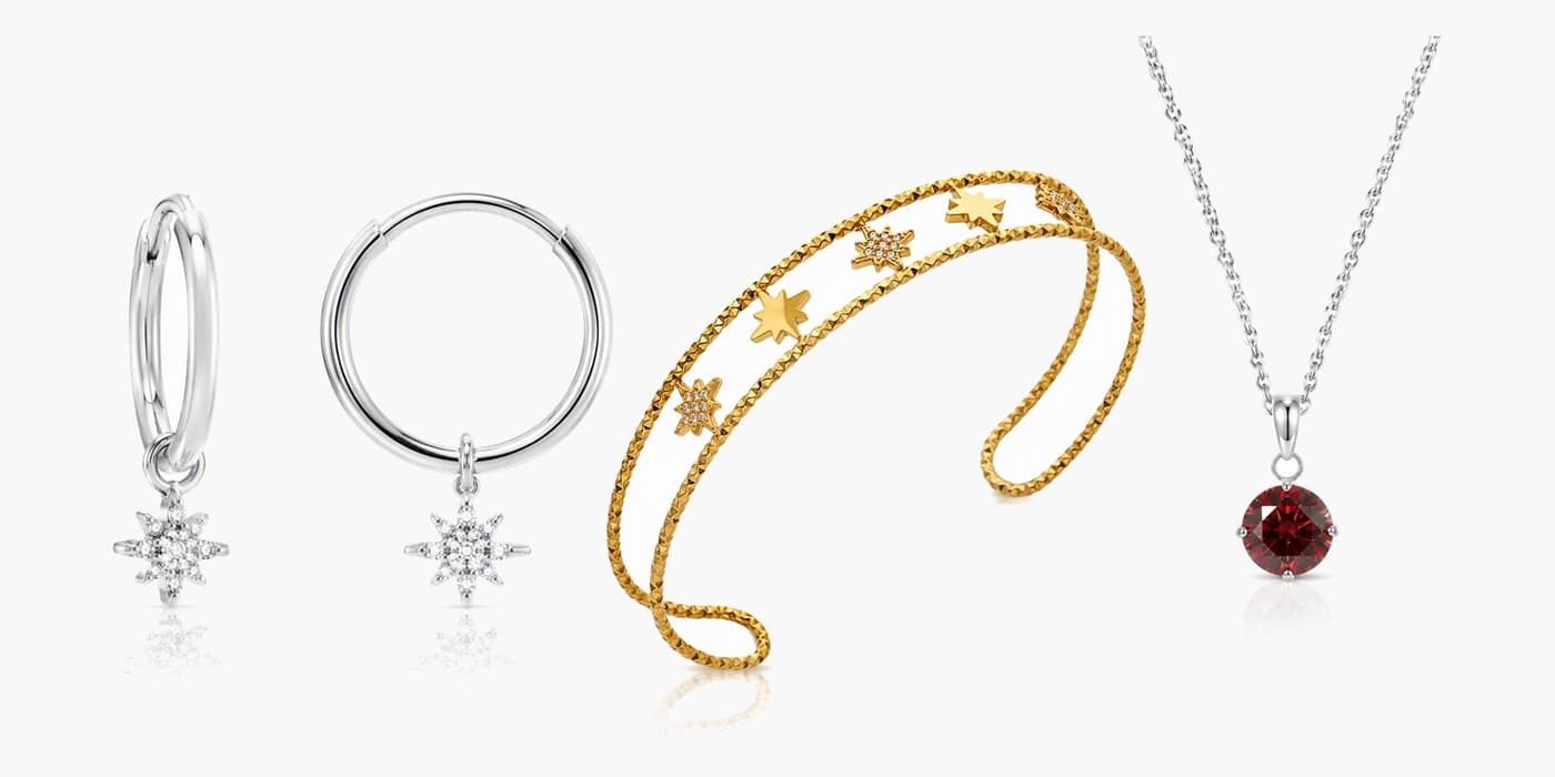 Silver Minimalist Star Jewelry Stack