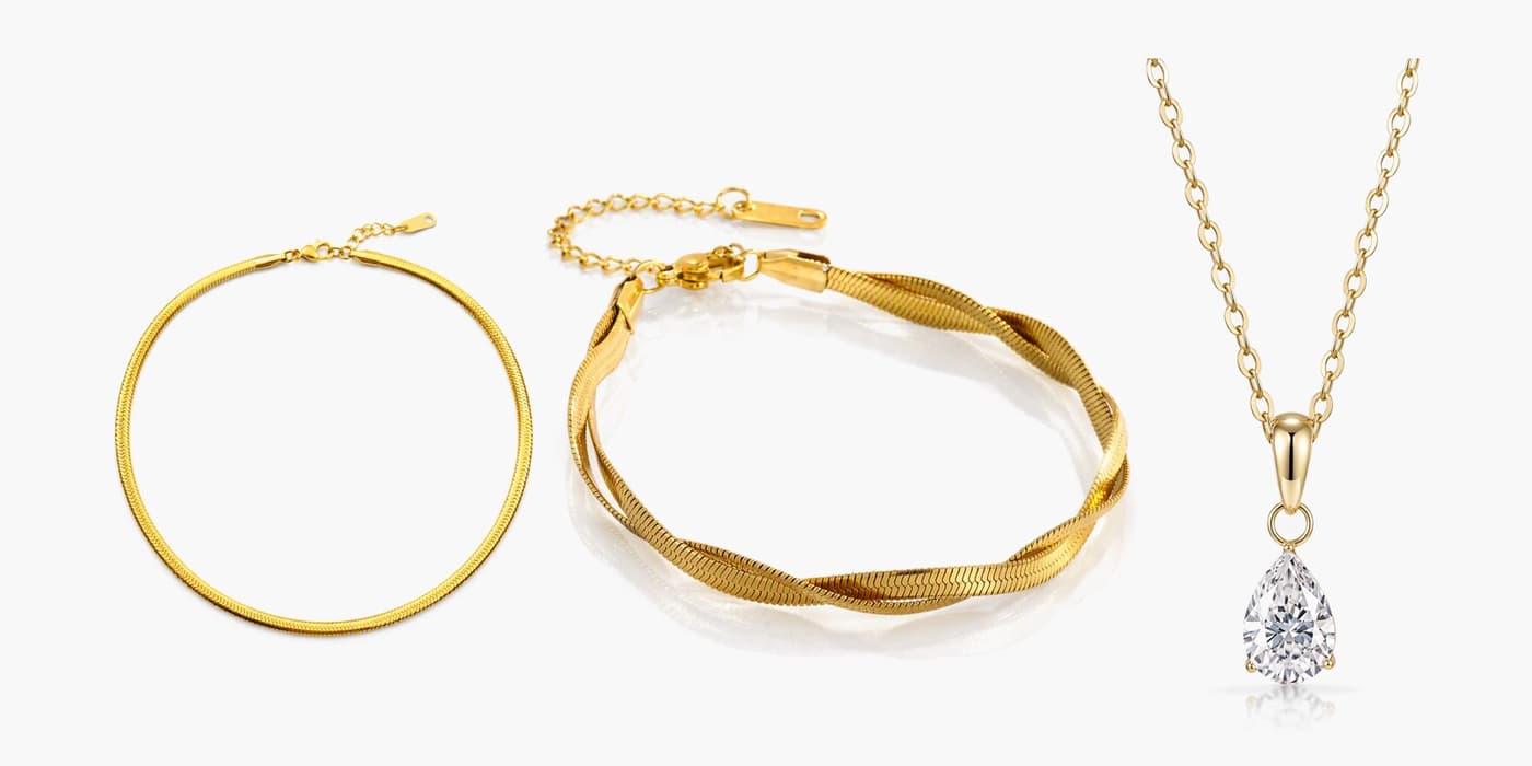 Everyday Gold Layered Necklace & Bracelet Set