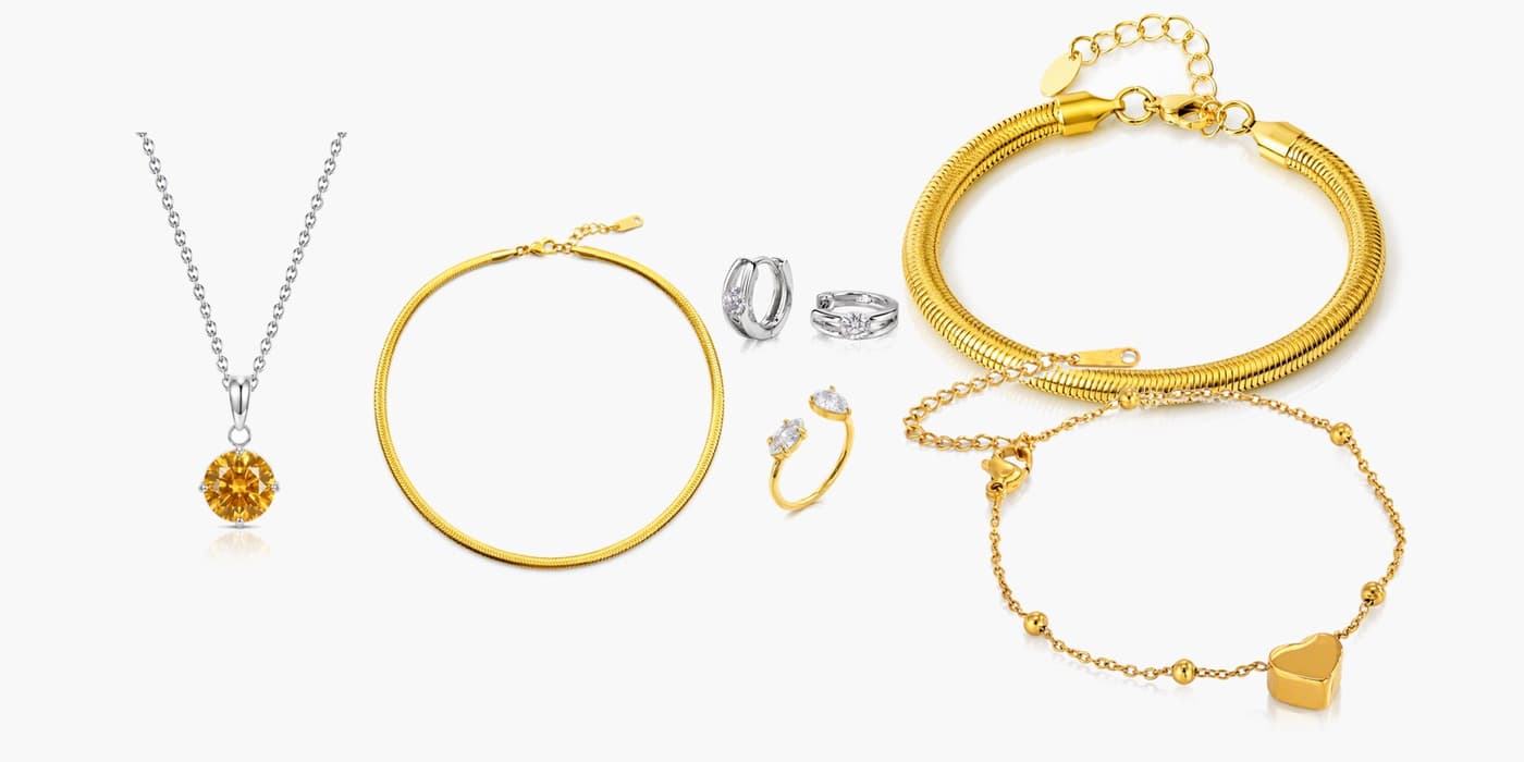 Silver Minimalist Jewelry Layered Set