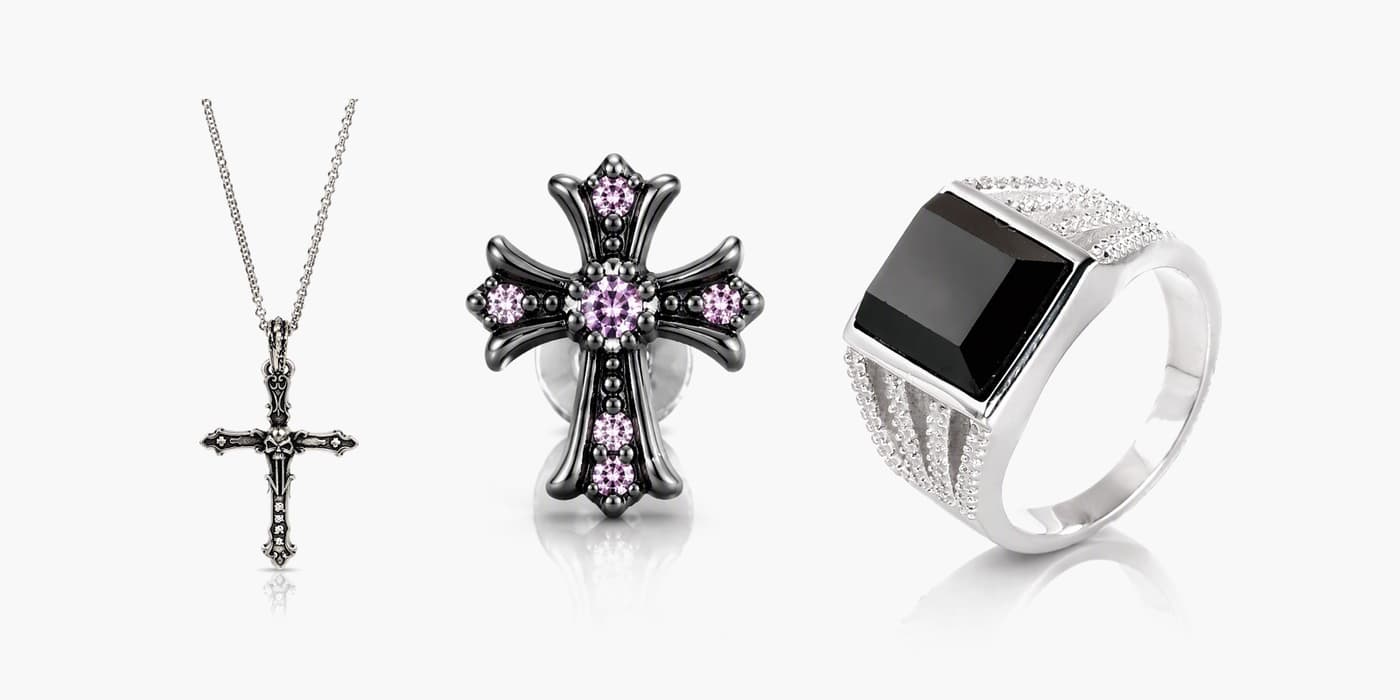 Edgy Night Silver Set