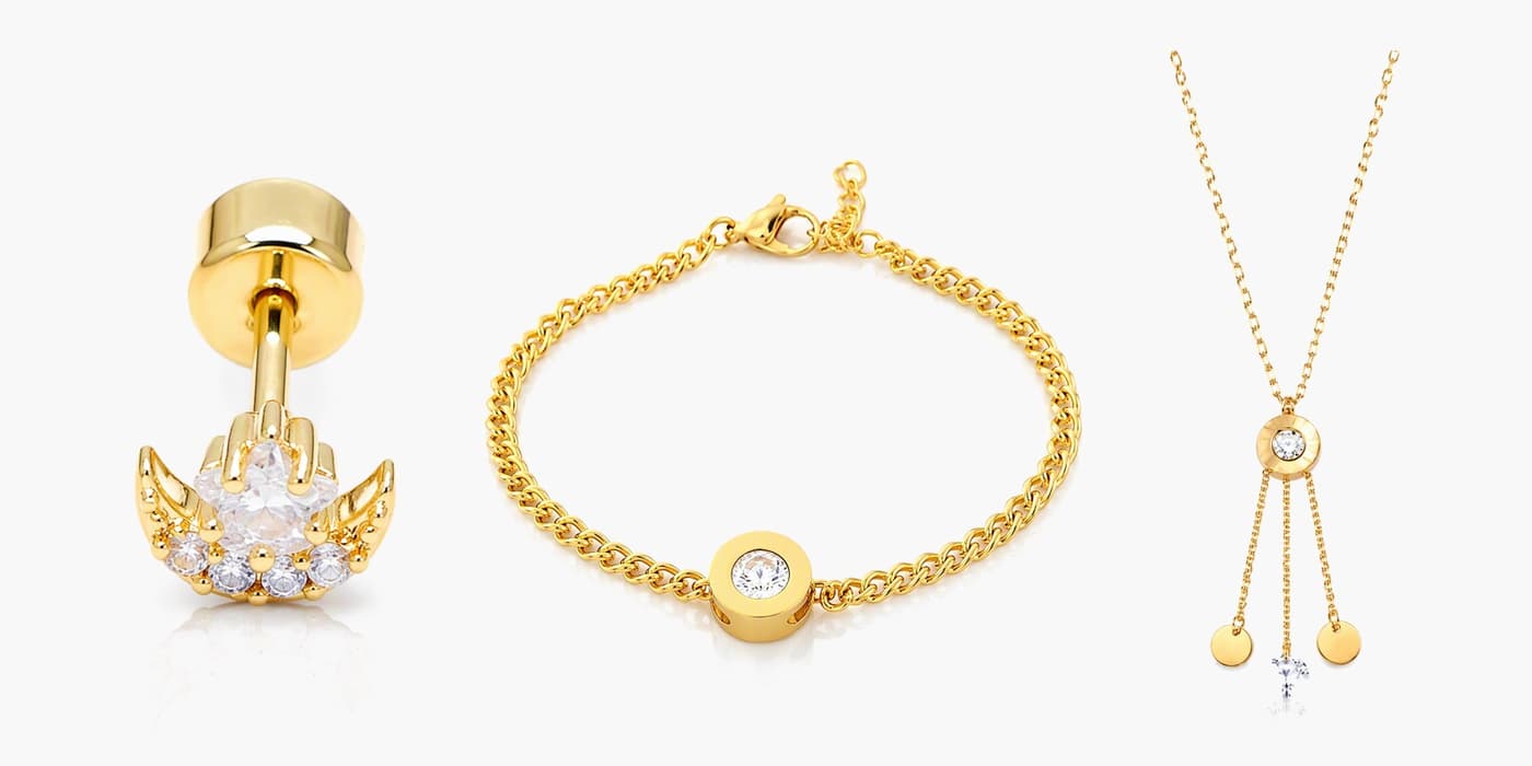 Gold Minimalist Star Jewelry Layering Set