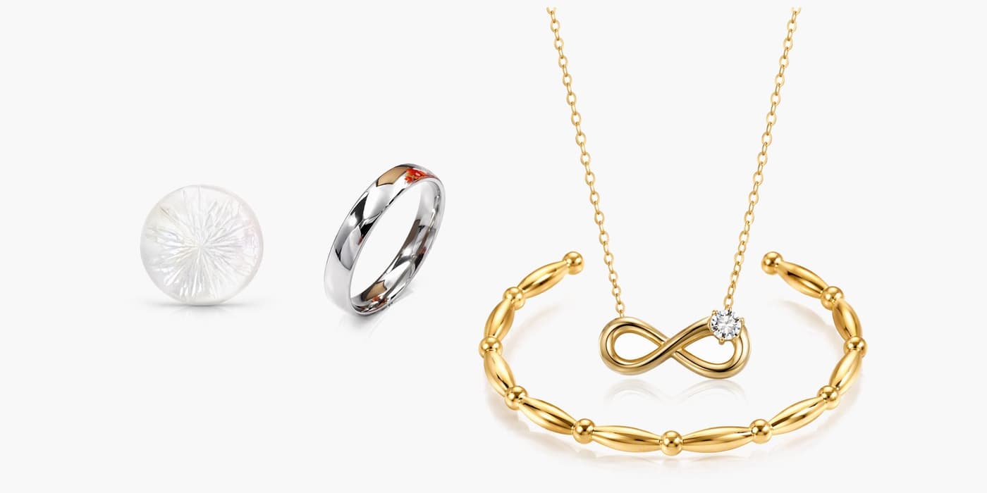 Minimalist Silver Flower Jewelry Stack