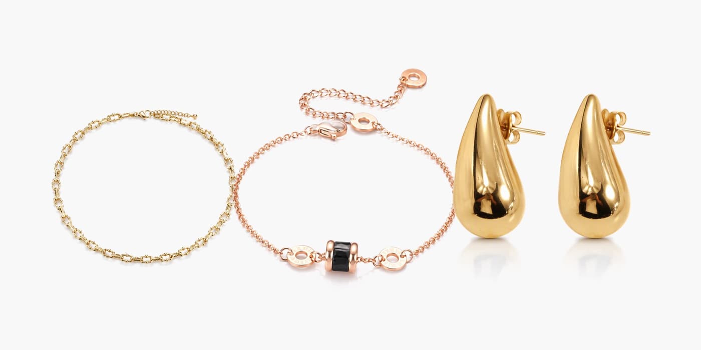Gold Classic Jewelry Set