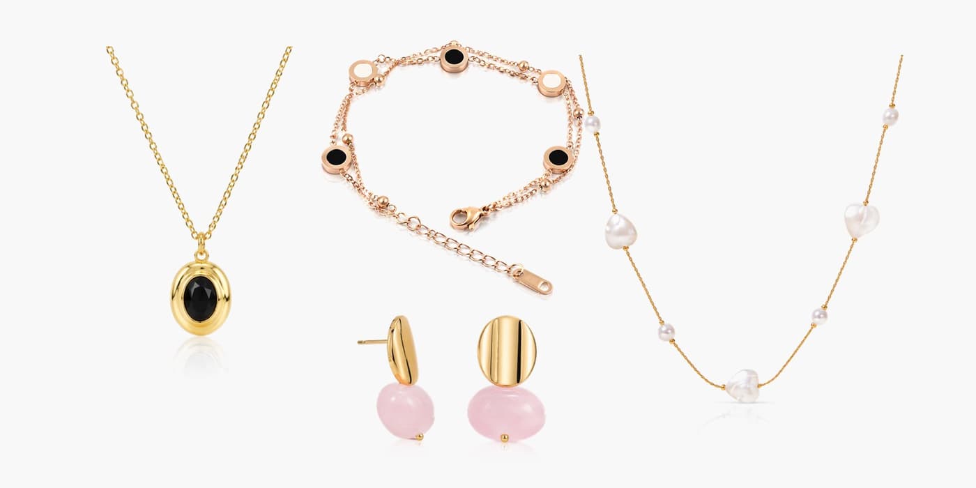 Gold Minimalist Jewelry Layered Set