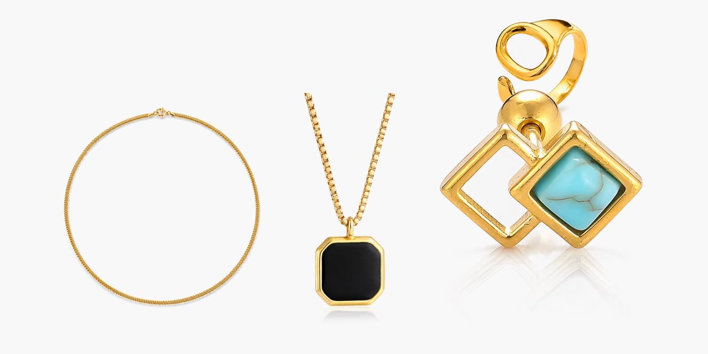 Gold Minimalist Jewelry Layering Set