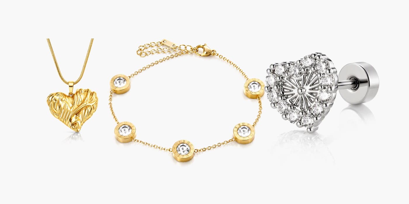 Silver Heart Date Night Set