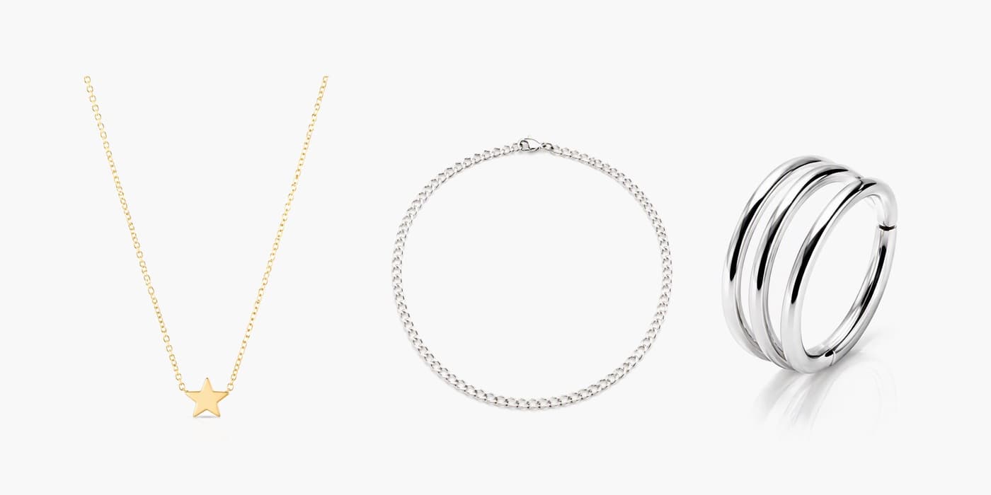 Minimalist Silver Necklace & Ring Layered Set