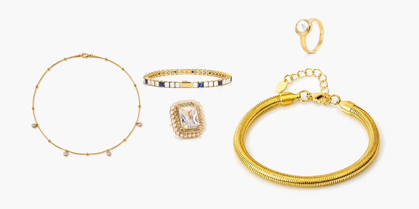 Silver Classic Jewelry Layering Set