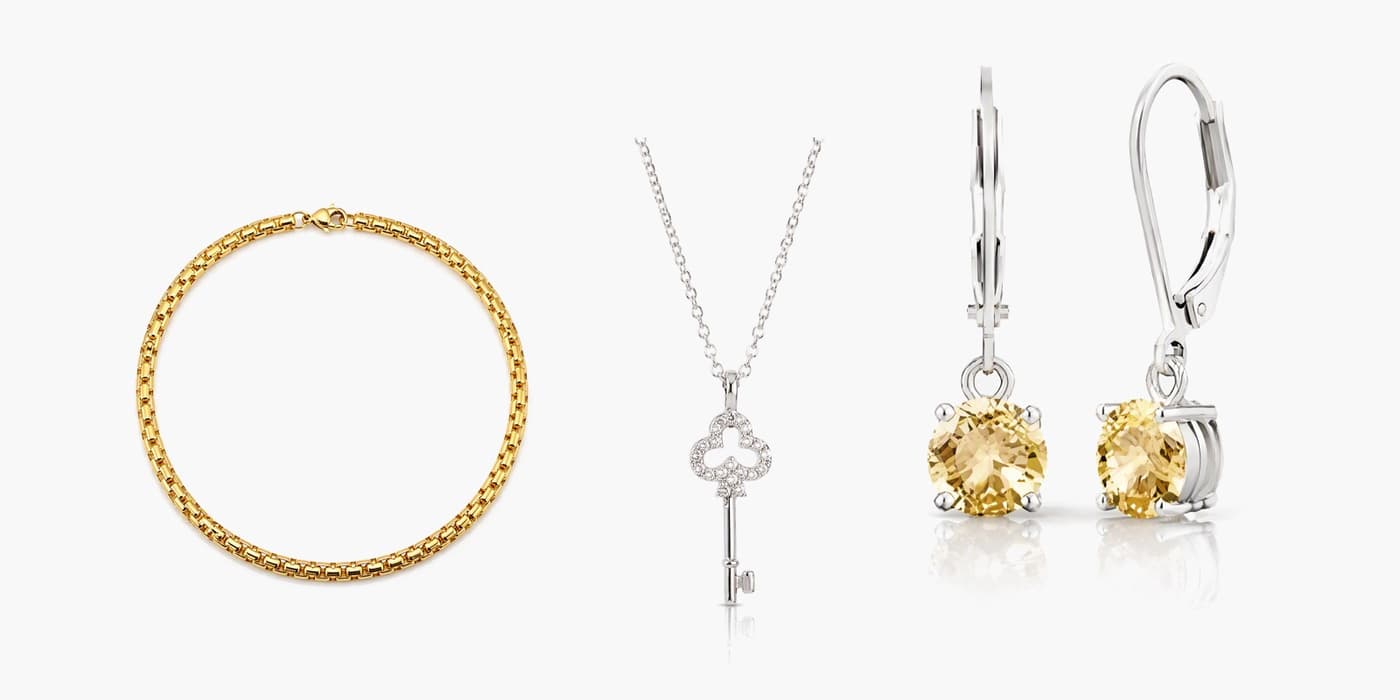 Silver Necklace & Earrings Layering Set