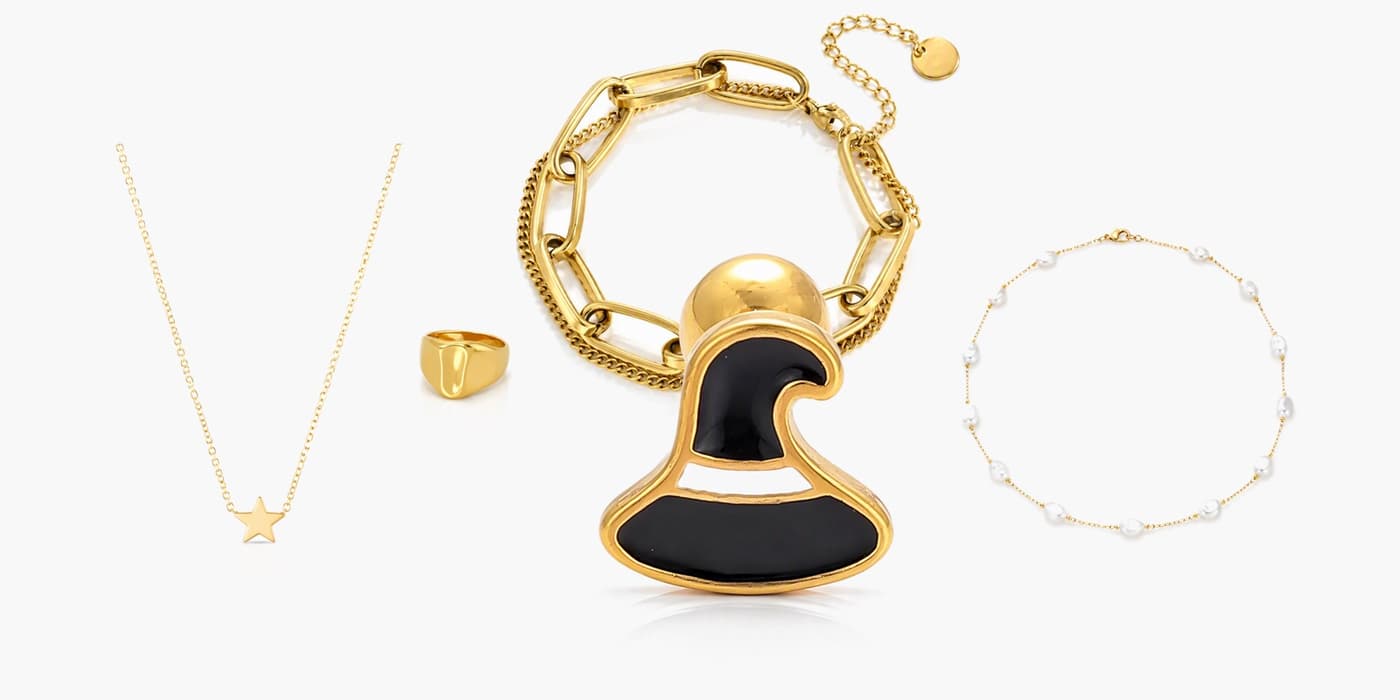 Gold Minimalist Jewelry Set