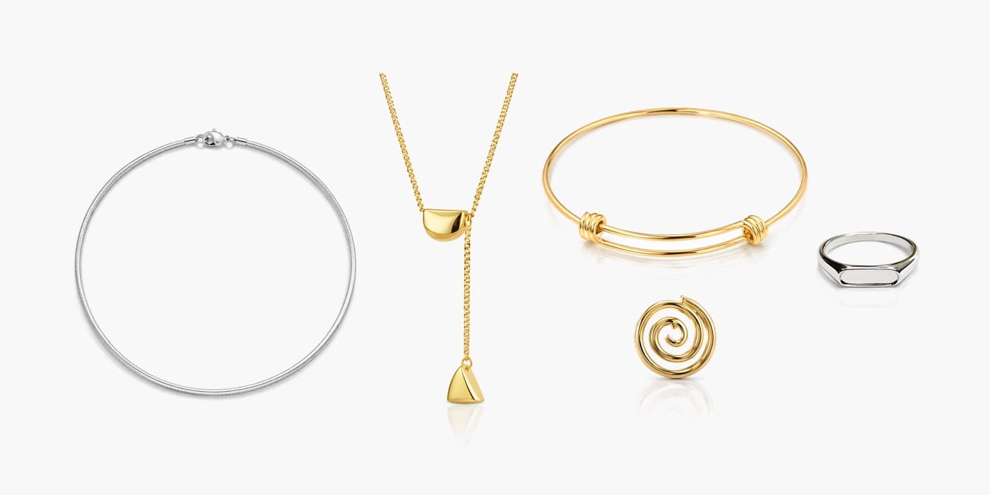 Silver Minimalist Jewelry Layered Set