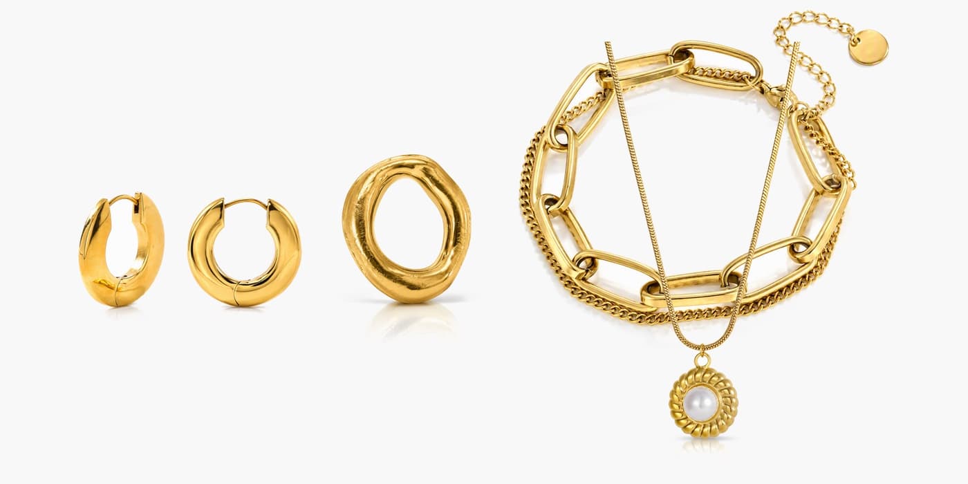 Gold Minimalist Jewelry Set
