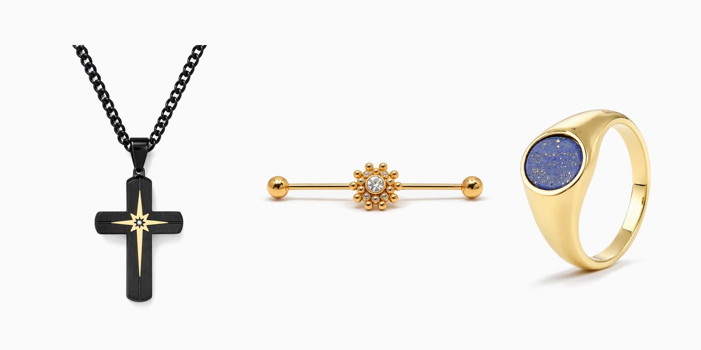 Gold Classic Flower Jewelry Stack