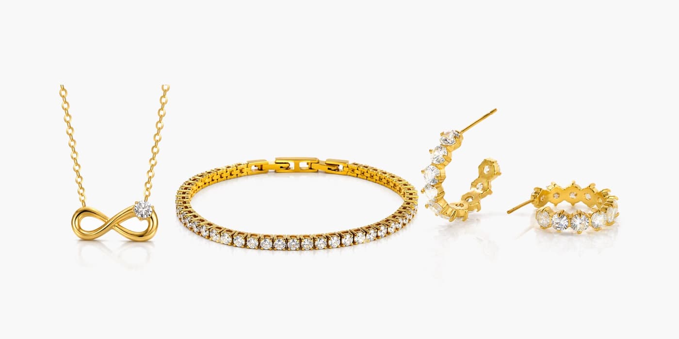 Gold Classic Jewelry Layering Set
