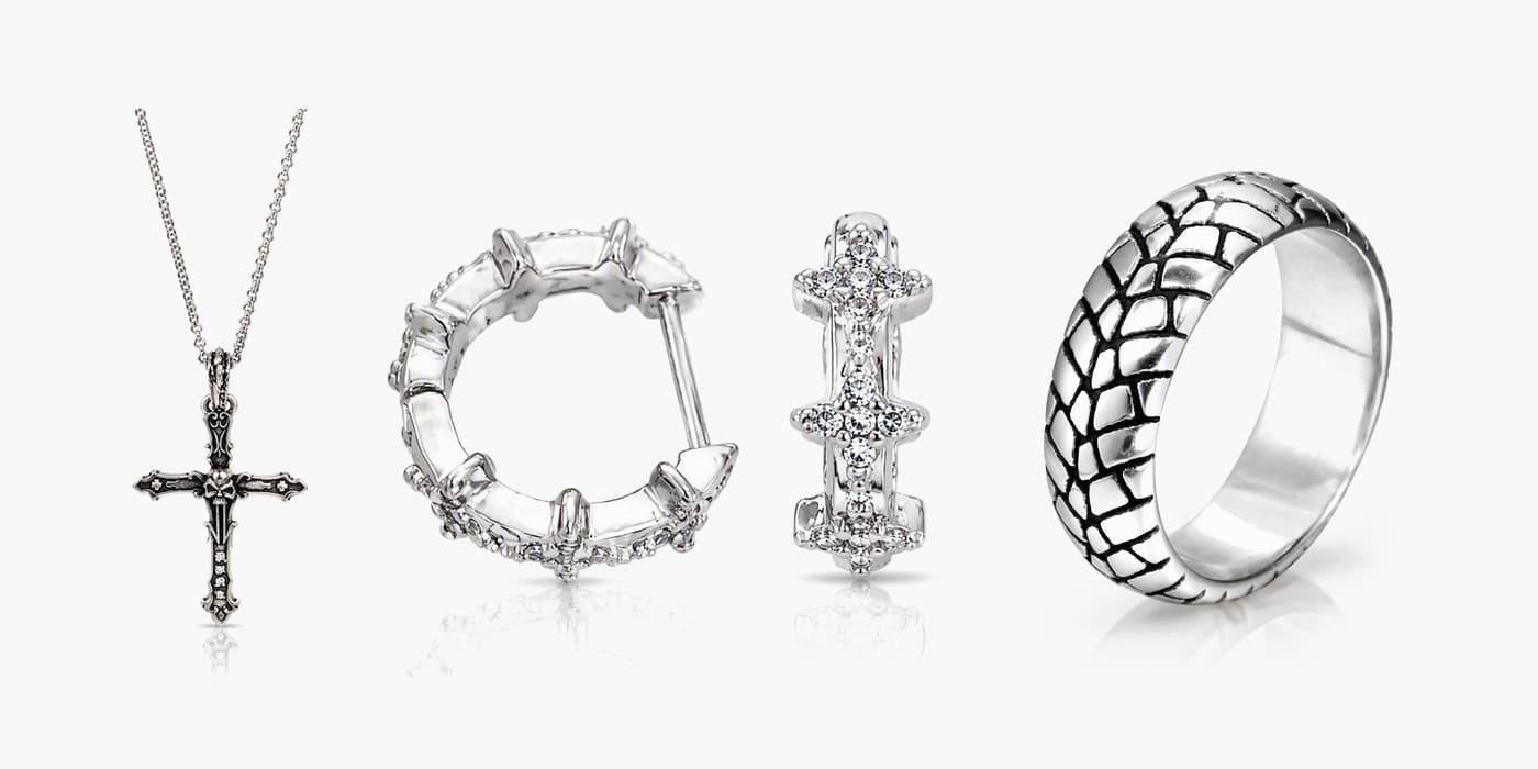 Edgy Silver Night Set