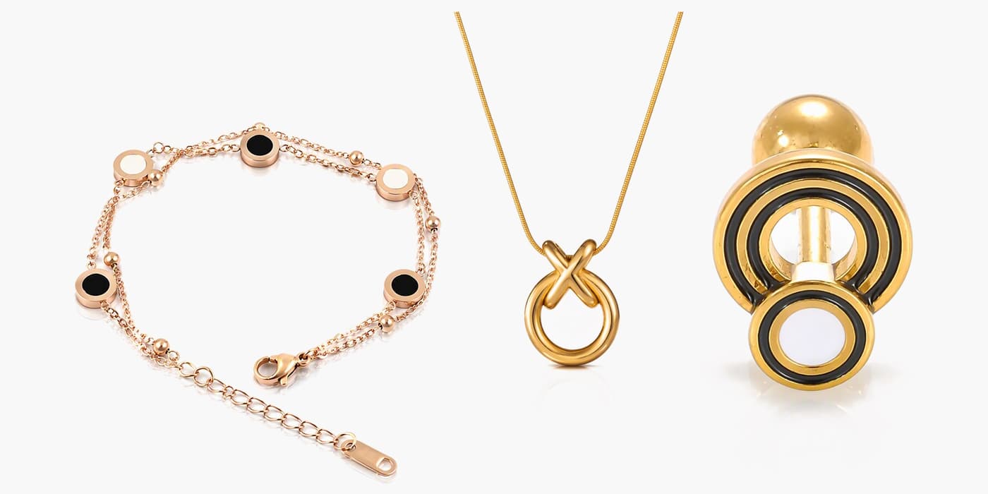 Gold Minimalist Circle Jewelry Layering Set