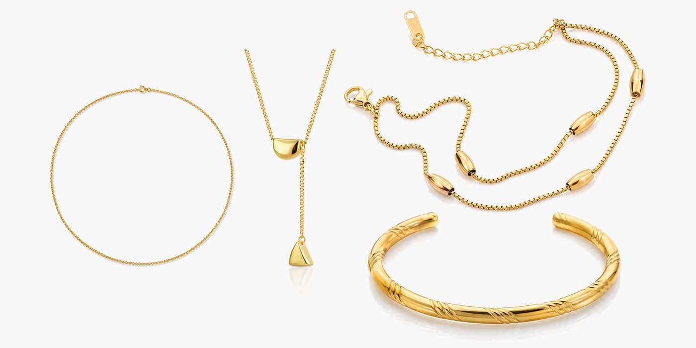 Dainty Necklace & Bracelet Set