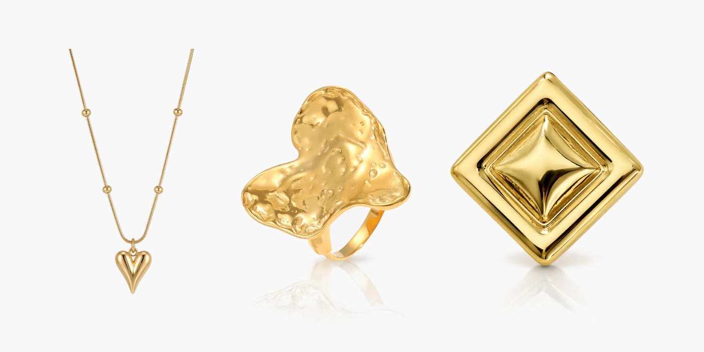 Everyday Gold Heart Layering Set