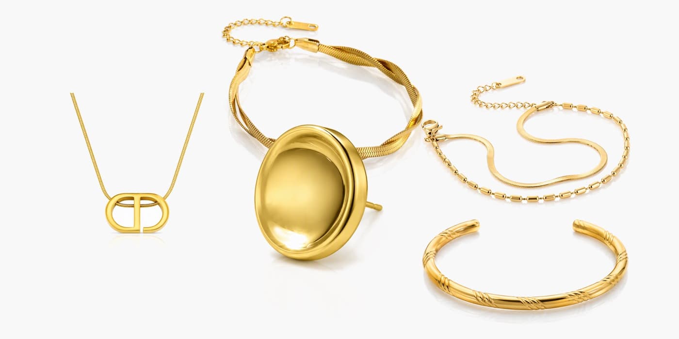Gold Classic Jewelry Set