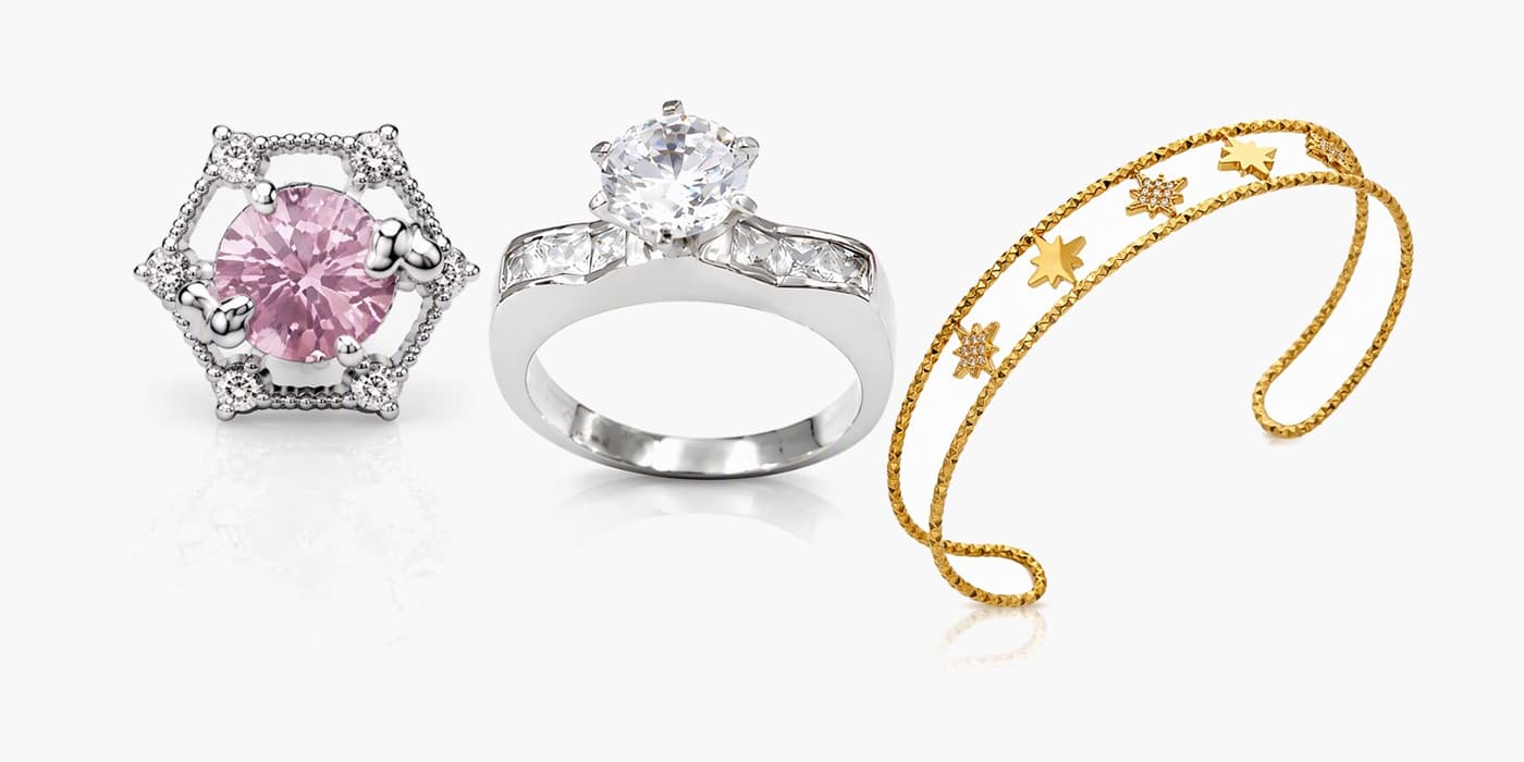 Silver Sparkling Jewelry Trio
