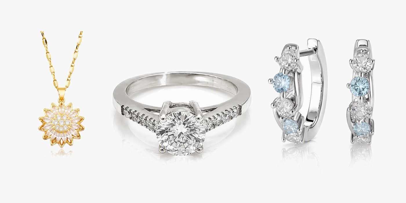 Silver Sparkling Jewelry Trio