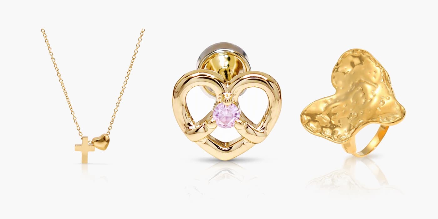 Minimalist Heart Jewelry Gift Set