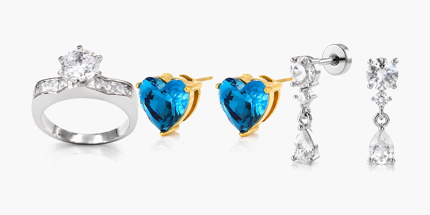 Silver Classic Teardrop Jewelry Gift Set