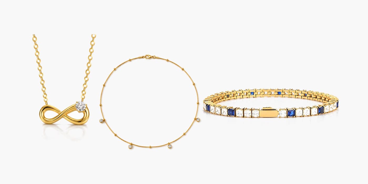Silver Classic Necklace & Bracelet Layering Set