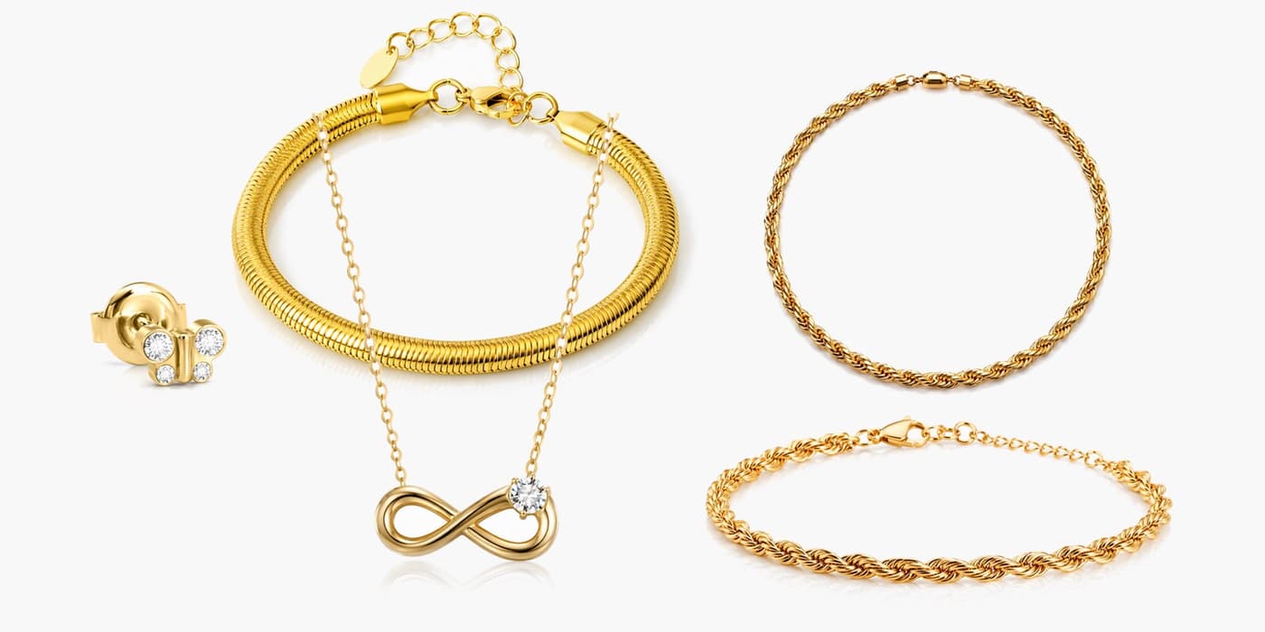 Classic Gold Jewelry Layering Set