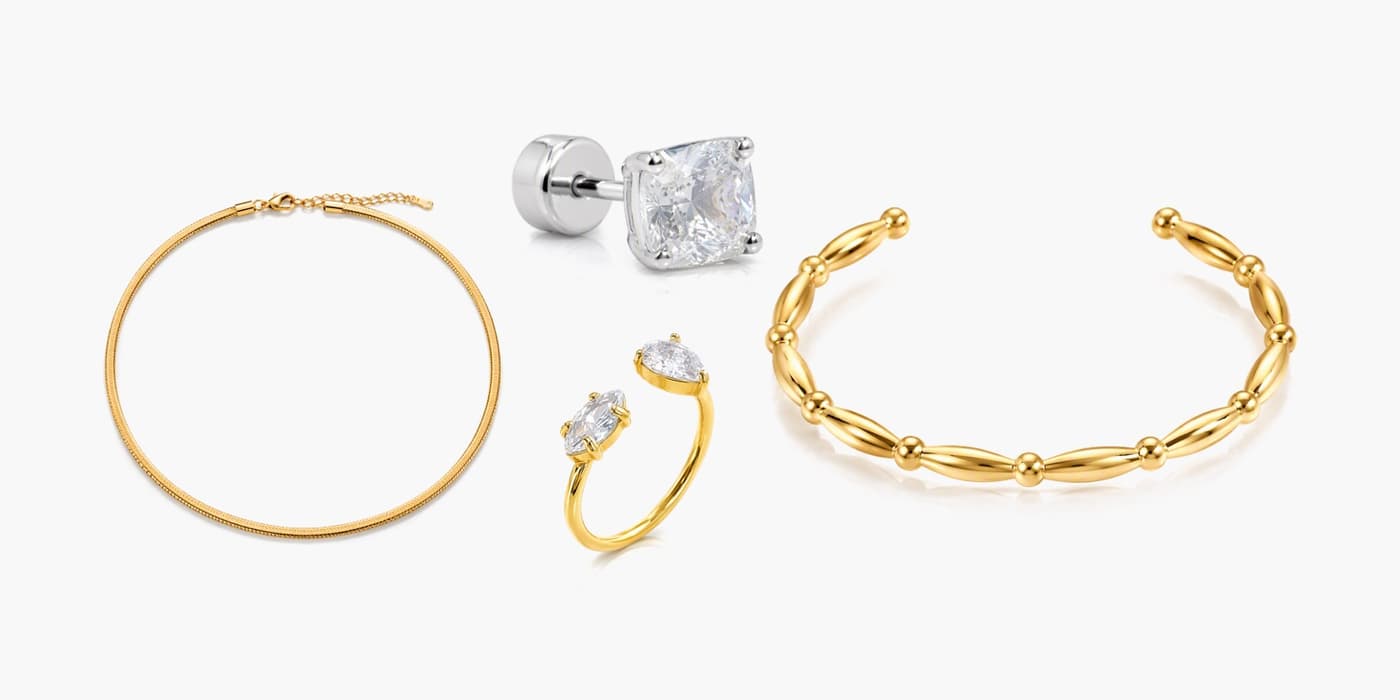 Silver Minimalist Jewelry Layering Set