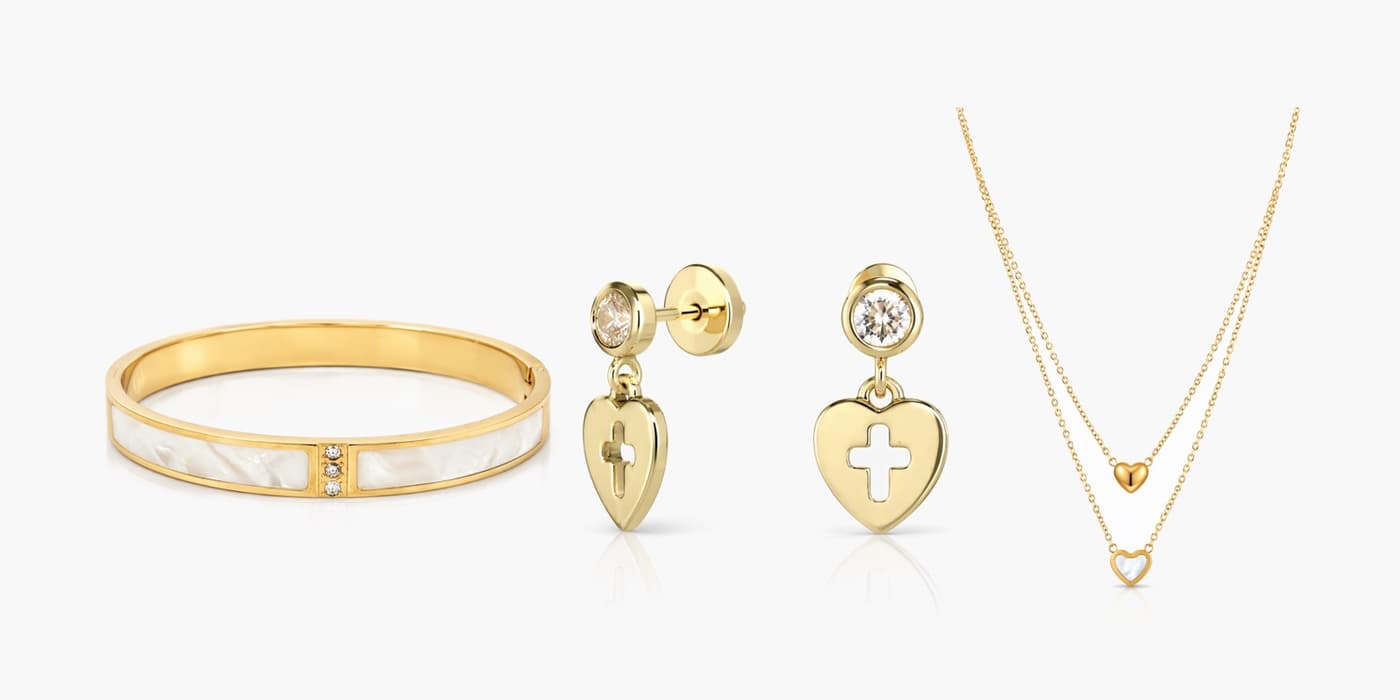 Everyday Gold Heart Stack