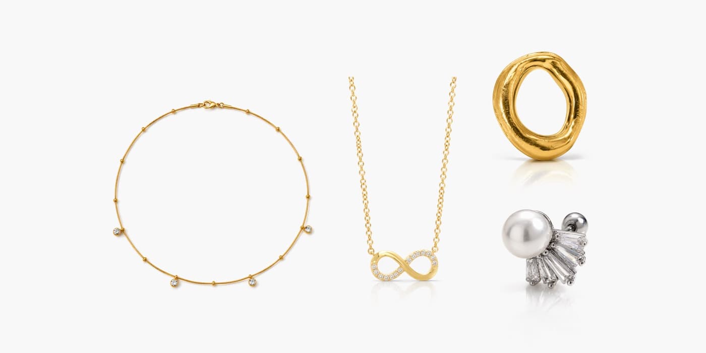 Silver Infinity Jewelry Layered Set