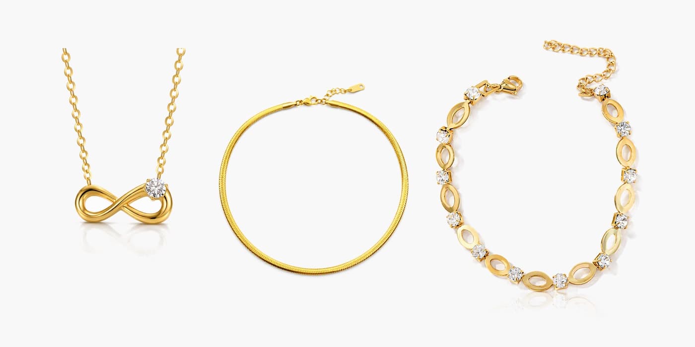 Everyday Gold Layering Set with Infinity Pendant