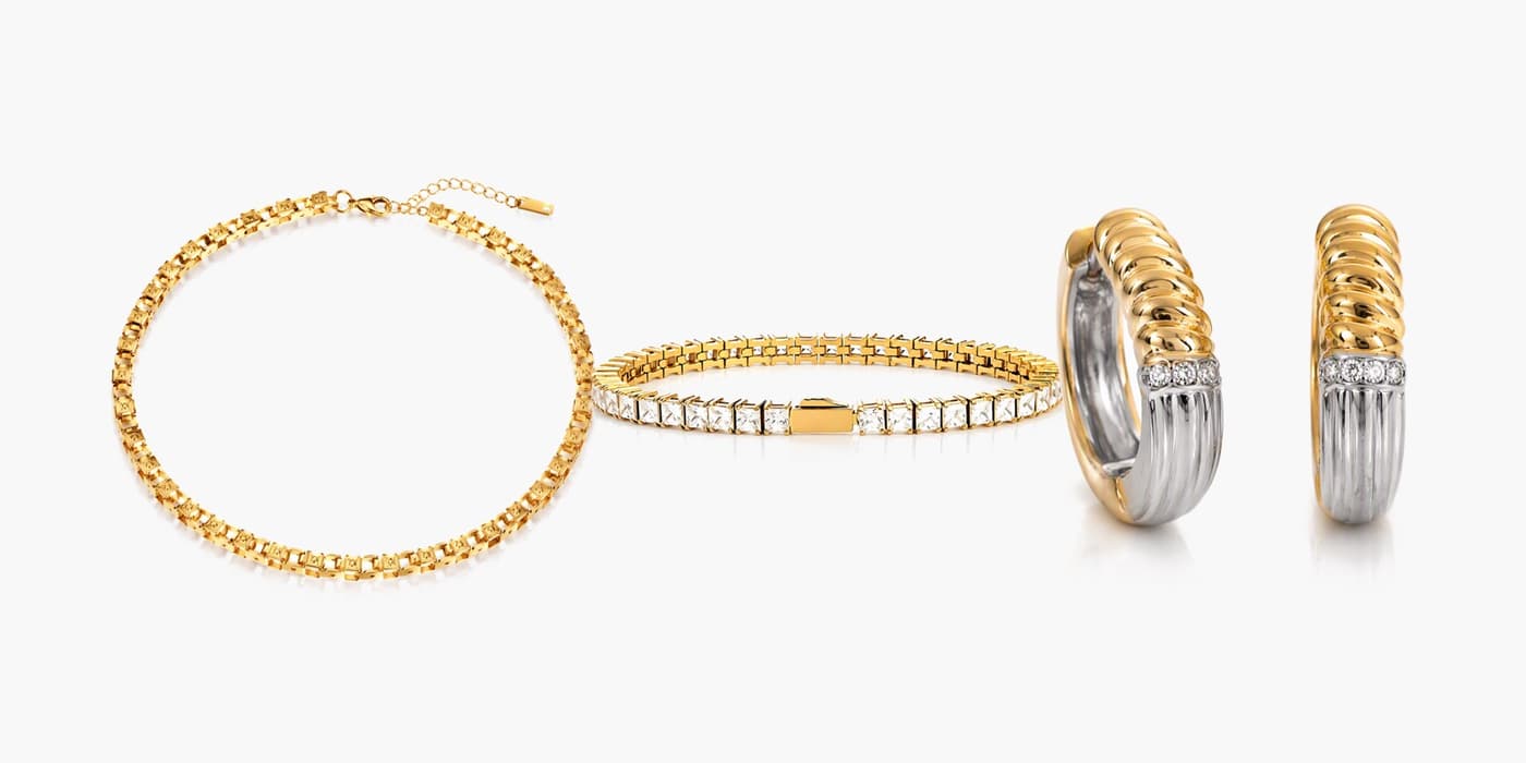 Gold Classic Jewelry Layering Set