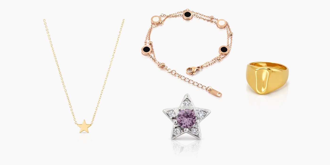 Gold Minimalist Star Jewelry Stack