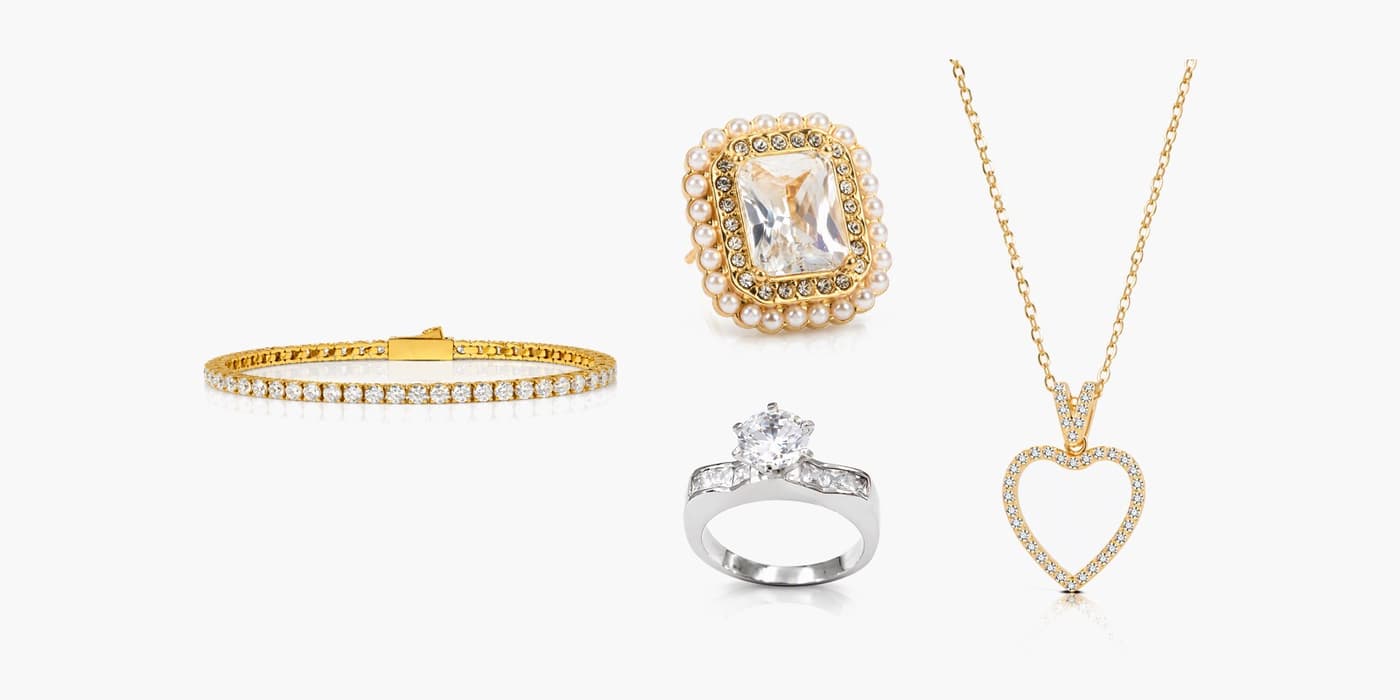 Silver Classic Jewelry Set