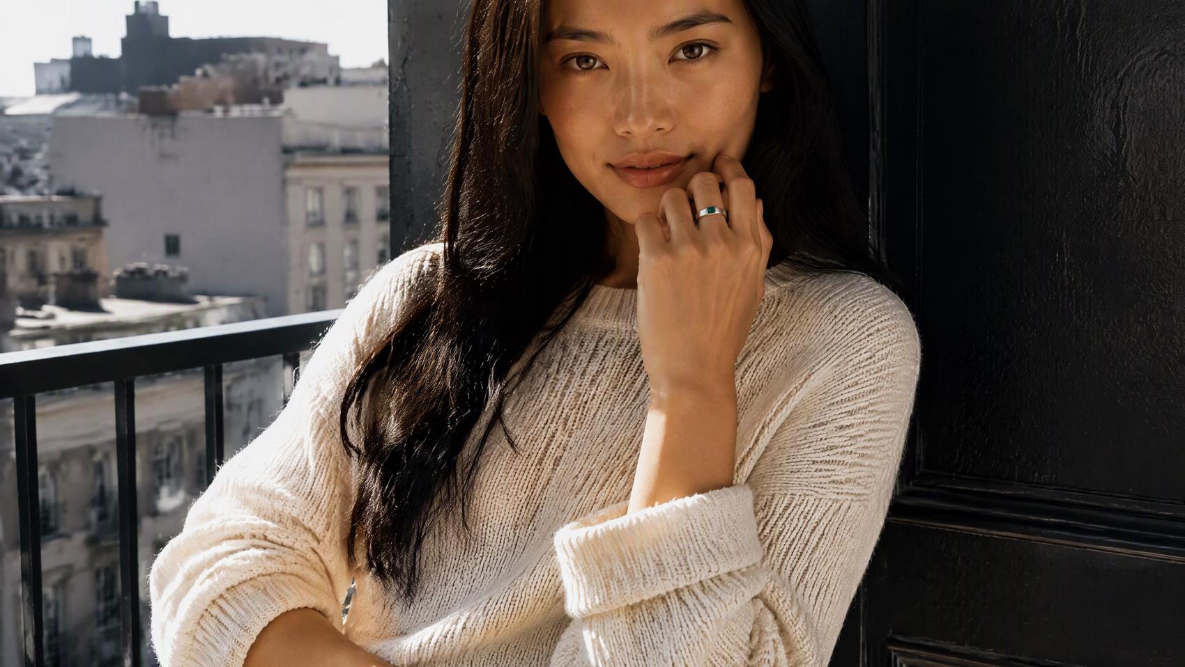Minimalist Square Stone Ring