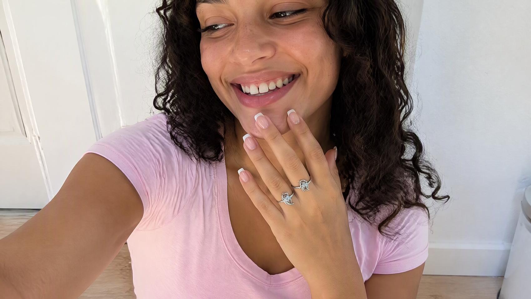 Dainty Angel Wing Ring