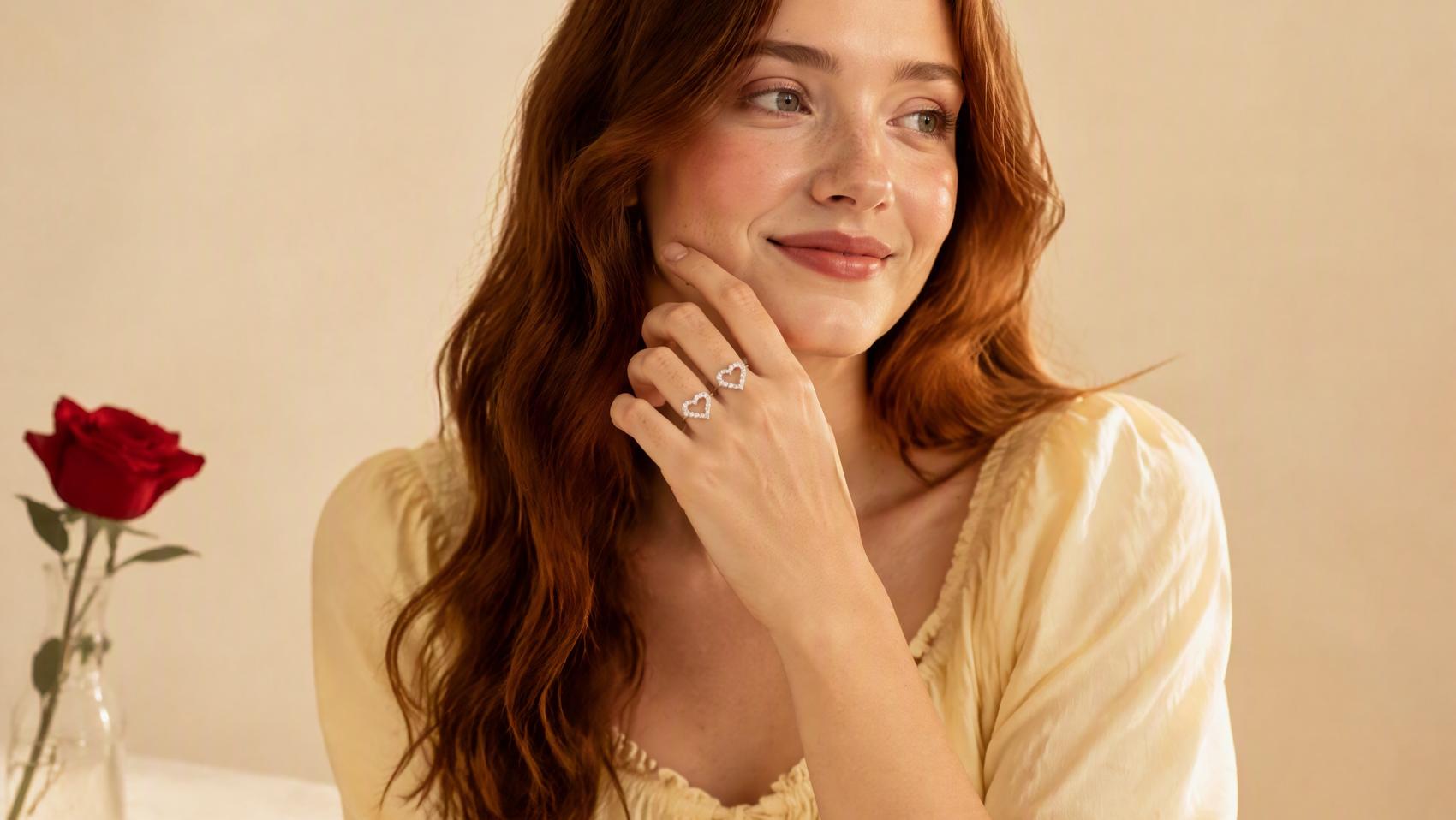 Dainty Open Heart Ring