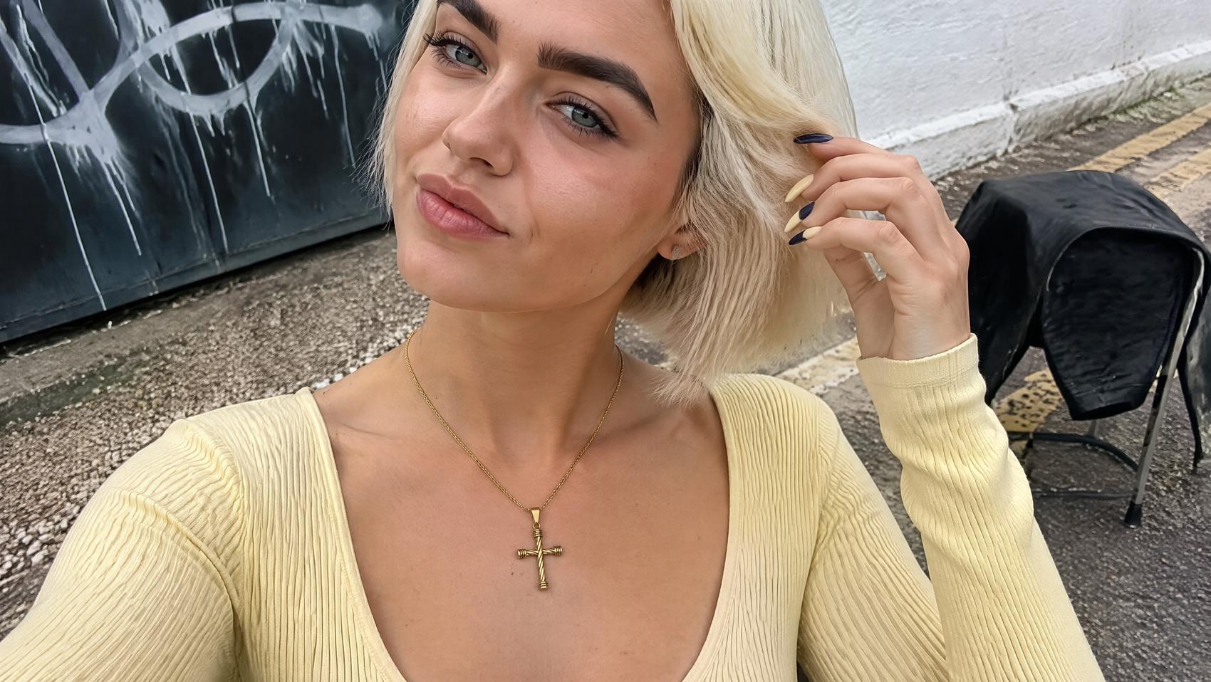 Twisted Cross Pendant Necklace