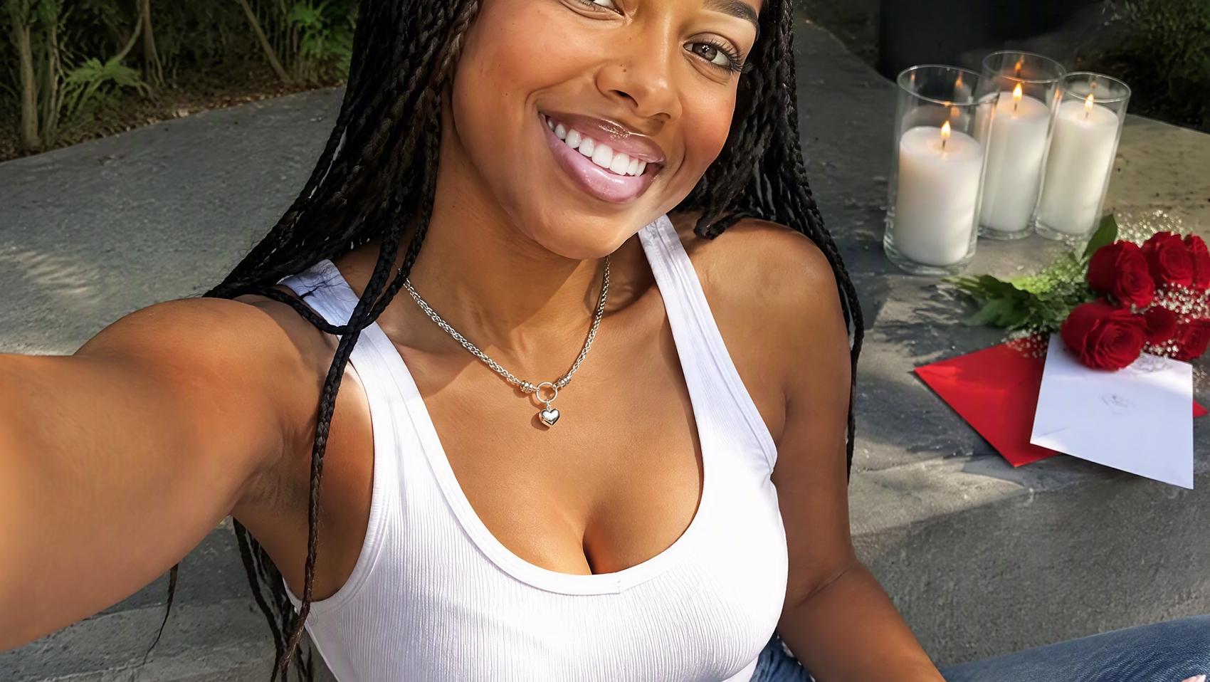 Braided Chain Heart Pendant Necklace