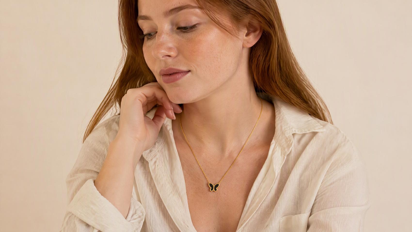 Dainty Butterfly Pendant Necklace