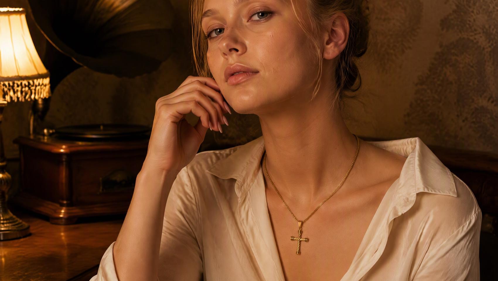 Twisted Cross Pendant Necklace