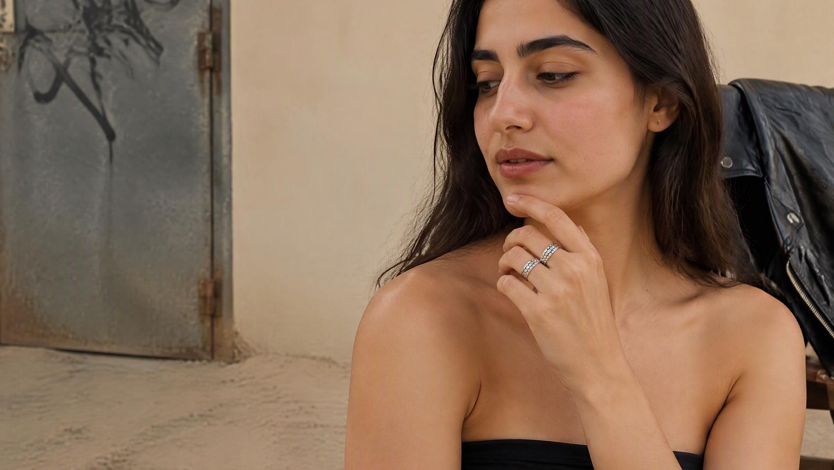 Snake Scale Pattern Ring