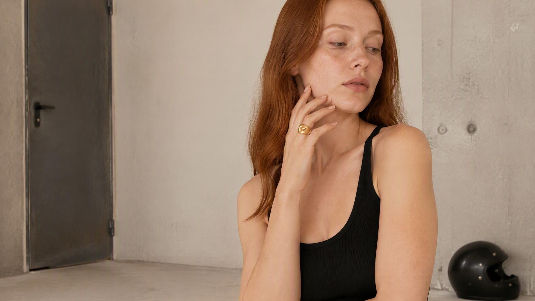 Chunky Geometric Faceted Ring