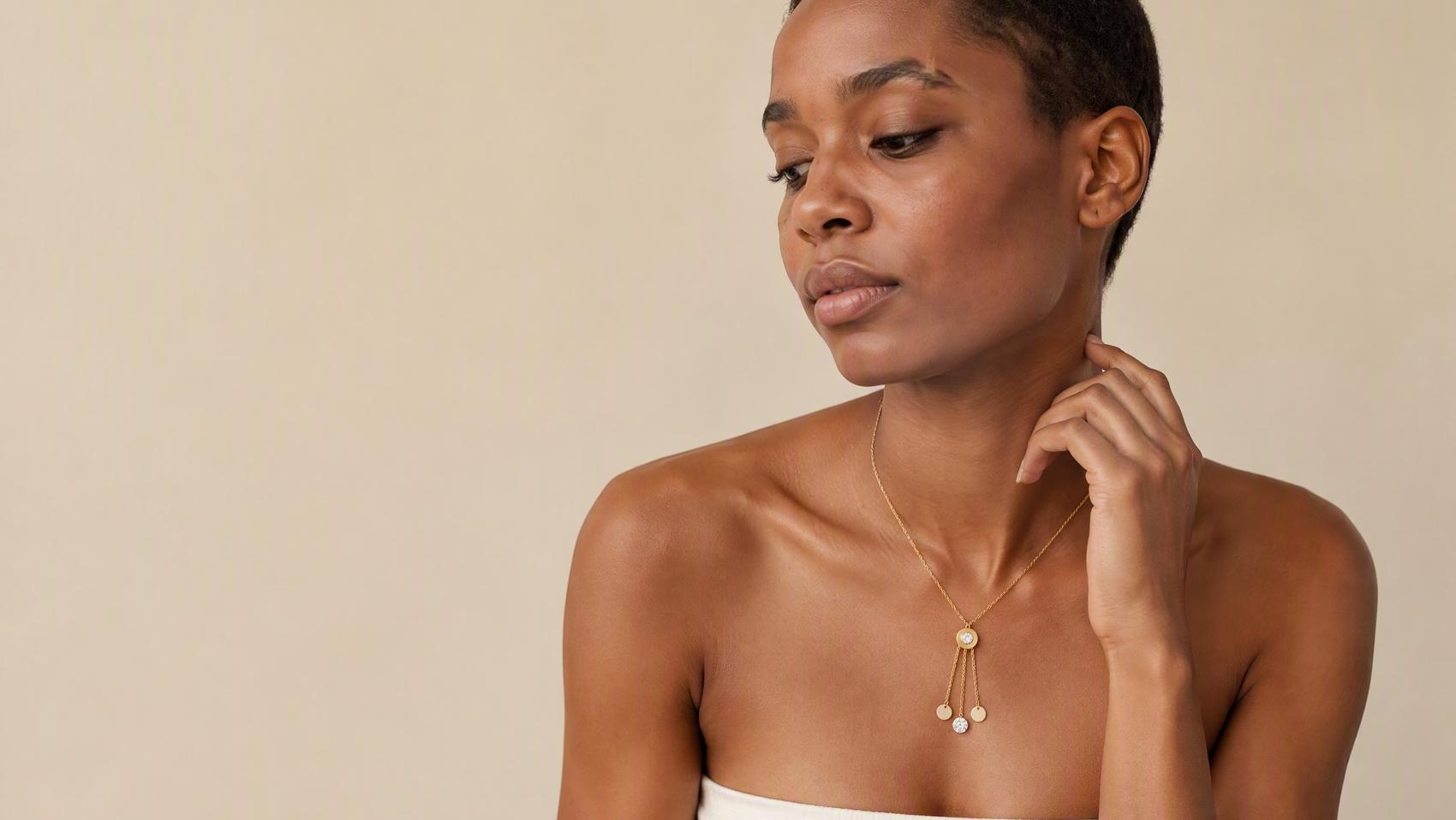 Dainty Disc Tassel Necklace