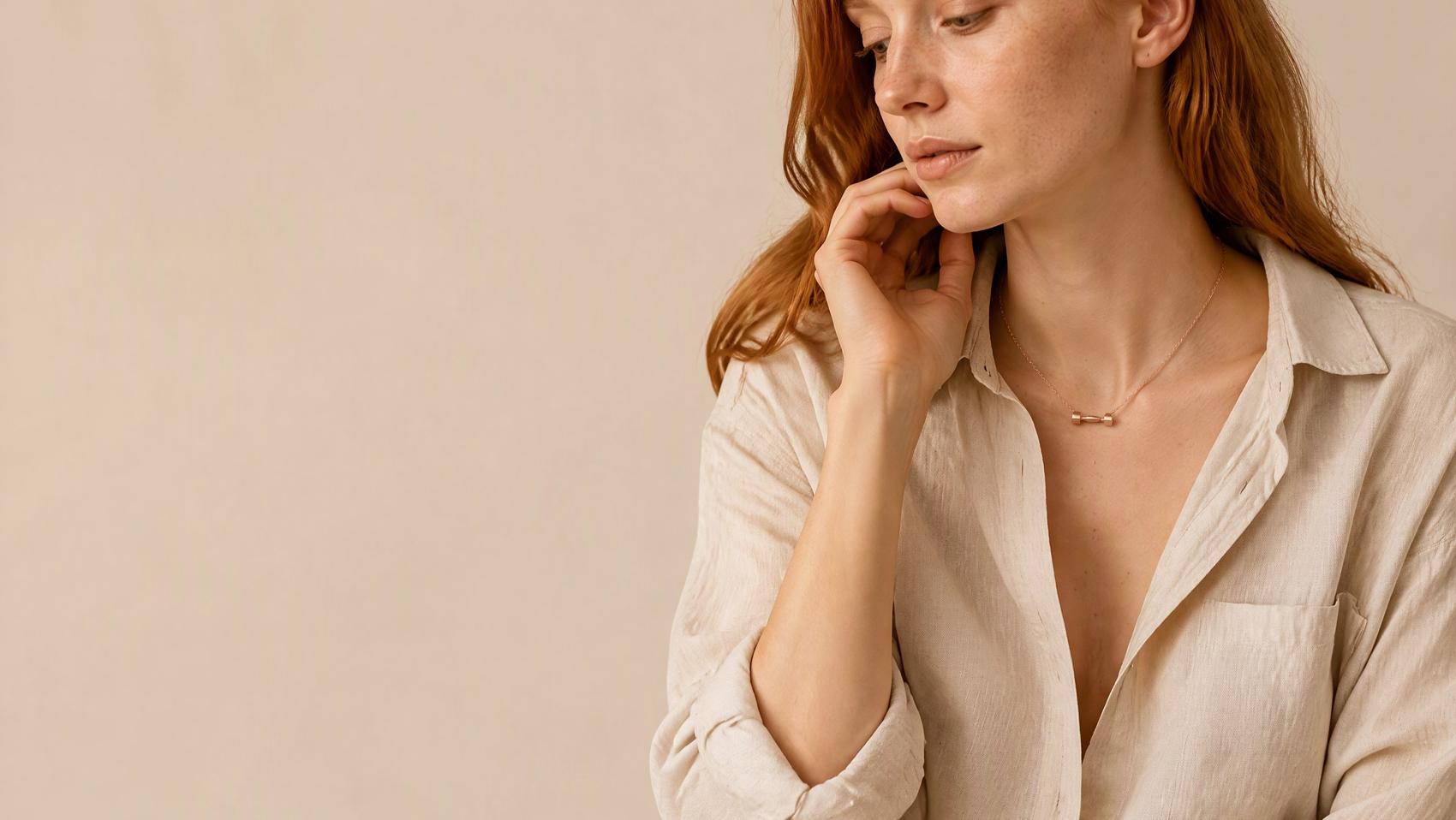 Minimalist Double Cube Pendant Necklace