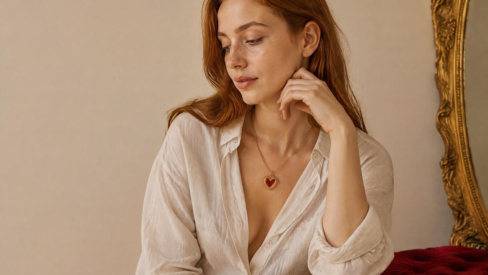 Sacred Heart Pendant Necklace